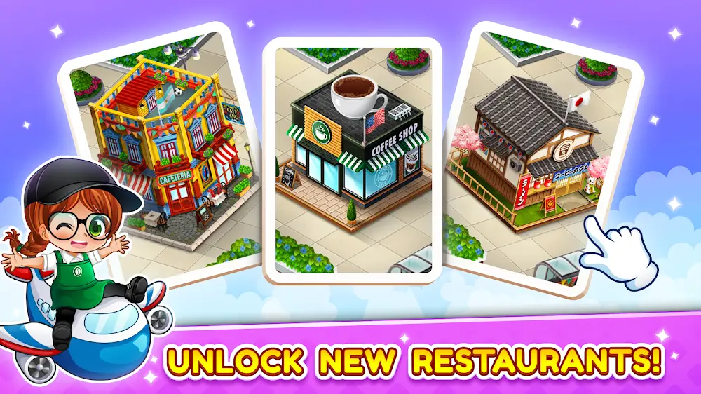 Locali sbloccabili in Cafe Panic: Cooking games