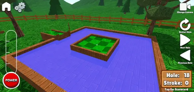 Percorso con ostacolo d'acqua in Mini Golf 3D Classic